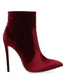 Bottines en Velours bordeaux - Talon 12 cm