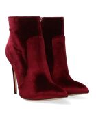 Bottines en Velours bordeaux - Talon 12 cm