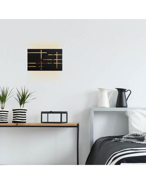Lámpara de pared negra 622 - 35x10x22 cm