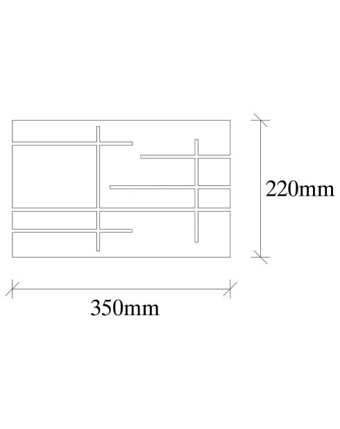 Lámpara de pared negra 622 - 35x10x22 cm