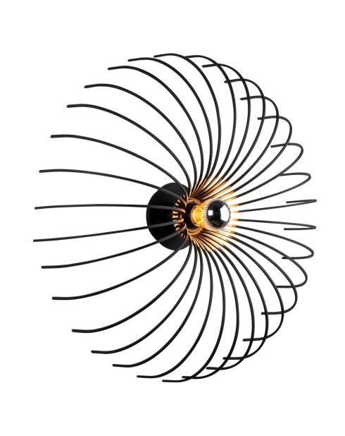 Lampada da parete Aspendos nera - 16x56 cm