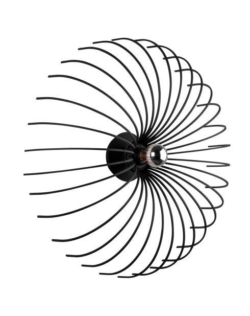 Lampada da parete Aspendos nera - 16x56 cm