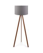 Lampadaire Ayd gris/marron - 38x140x200 cm