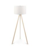 Lampadaire Ayd blanc/chêne - 38x140x200 cm