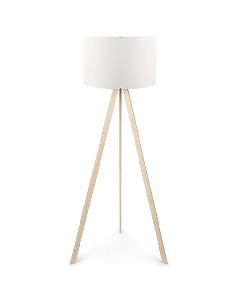 Lampadaire Ayd blanc/chêne - 38x140x200 cm