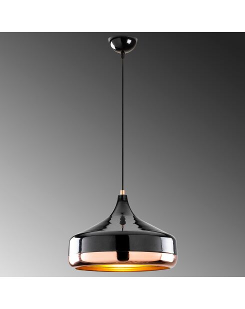 Suspension Yildo cuivre/noir - 36x122 cm