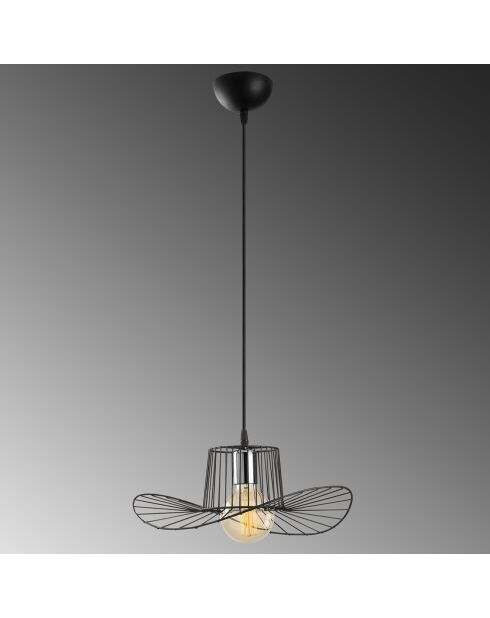 Sospensione nera Tel - 38x110 cm