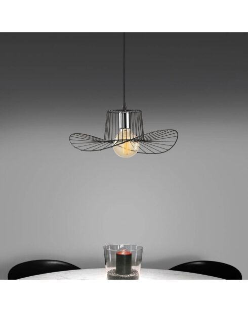 Sospensione nera Tel - 38x110 cm