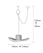 Suspension Tel noire - 110x49x122 cm