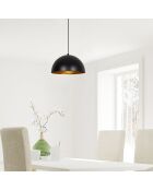 Suspension Sivani noir/doré - 30x11 cm