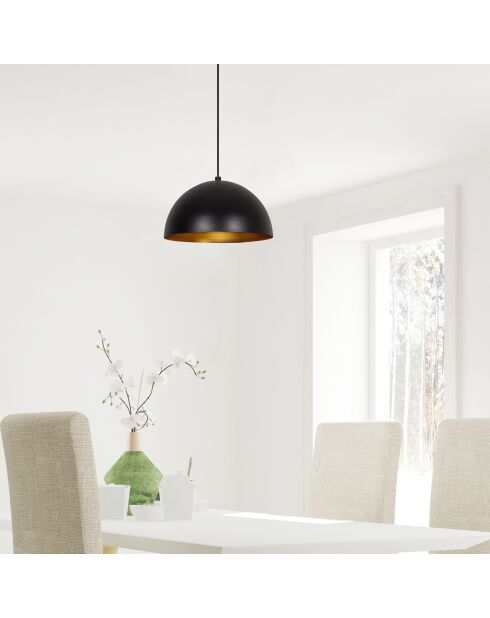 Sivani Pendelleuchte schwarz/gold - 30x11 cm
