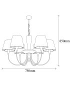 Lustre Pardo bronze/blanc - 75x85 cm