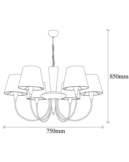 Lustre Pardo bronze/blanc - 75x85 cm