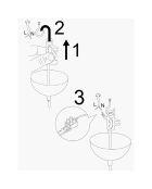 Lustre Pardo bronze/blanc - 75x85 cm