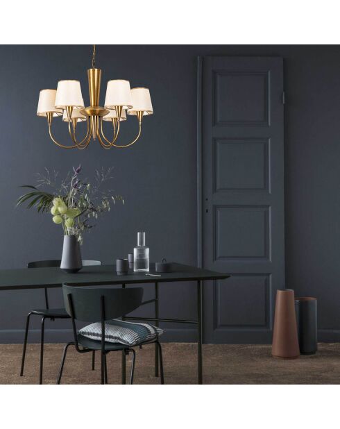Lustre Pardo bronze/blanc - 75x85 cm