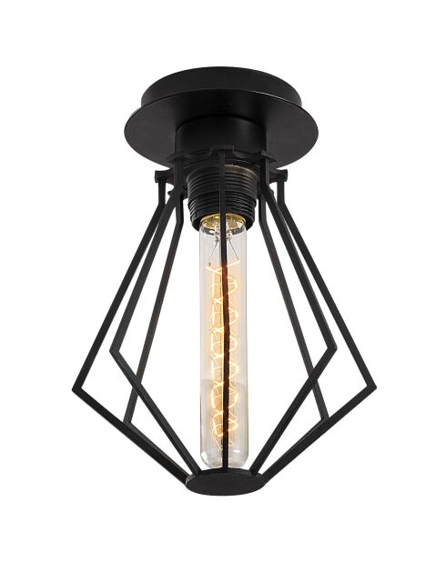 Zwarte plafondlamp Oylat - 18x25 cm