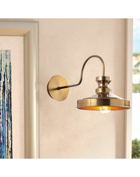 Lámpara de pared dorada Berceste - 22x42x23 cm