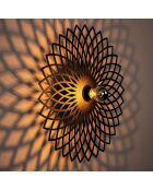 Lampada da parete nera Fellini - 50x12x50 cm