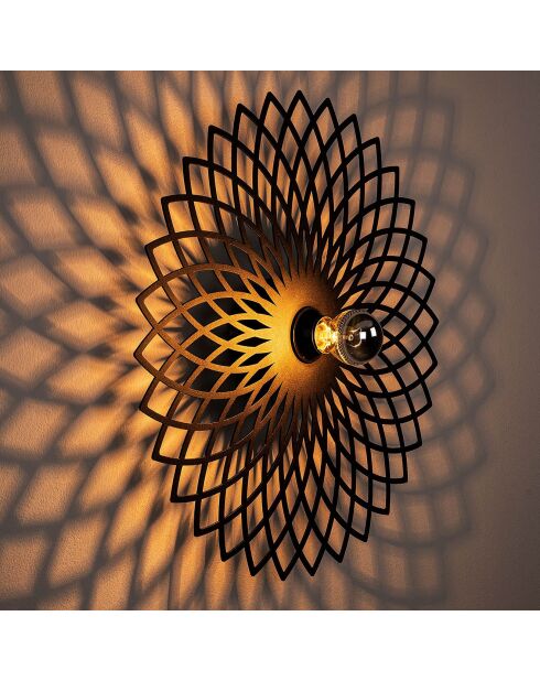 Lampada da parete nera Fellini - 50x12x50 cm