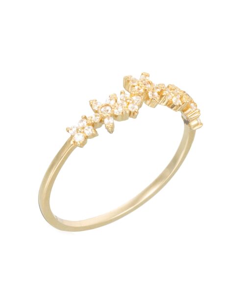 Cocktailring aus Gelbgold mit Zirkonia