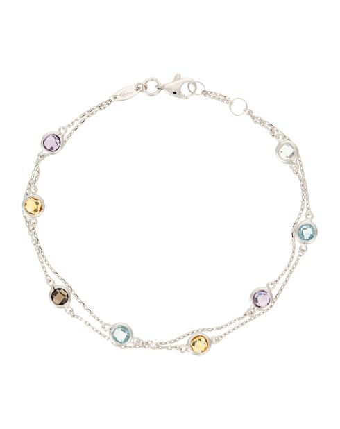 Bracelet Colormix Pierres semi-précieuses 3.19 ct or blanc