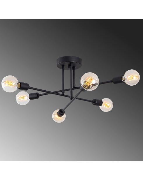 Plafonnier Flower noir - 64x64x30 cm