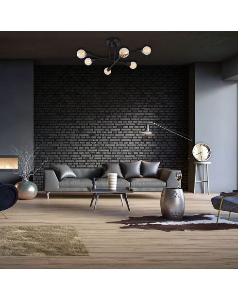 Plafonnier Flower noir - 64x64x30 cm