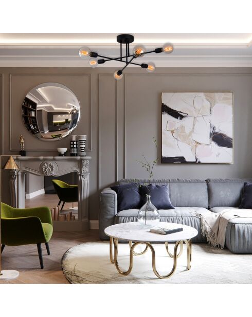 Plafonnier Flower noir - 64x64x30 cm