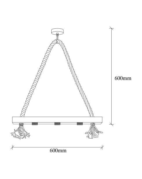 Lustre Erebos bois - 60x9x60 cm