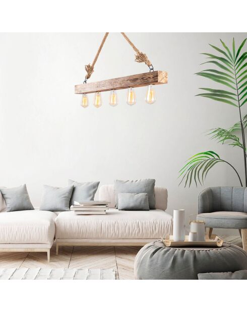 Lustre Erebos bois - 100x7x53 cm