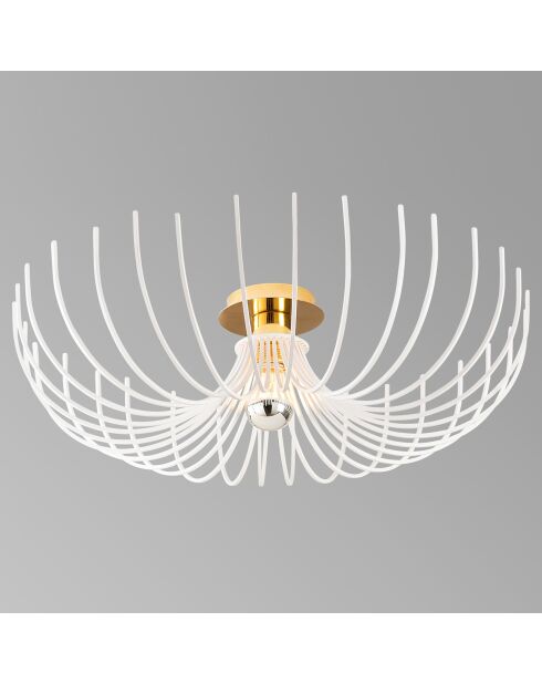 Plafonnier Aspendos blanc - 56x16 cm