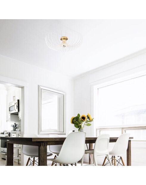 Plafonnier Aspendos blanc - 56x16 cm