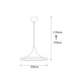 Lampadario Berceste nero - 30x30x113 cm