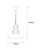Lampadario Berceste nero - 32x32x78 cm