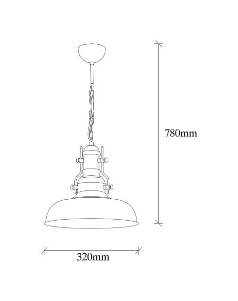 Lampadario Berceste nero - 32x32x78 cm