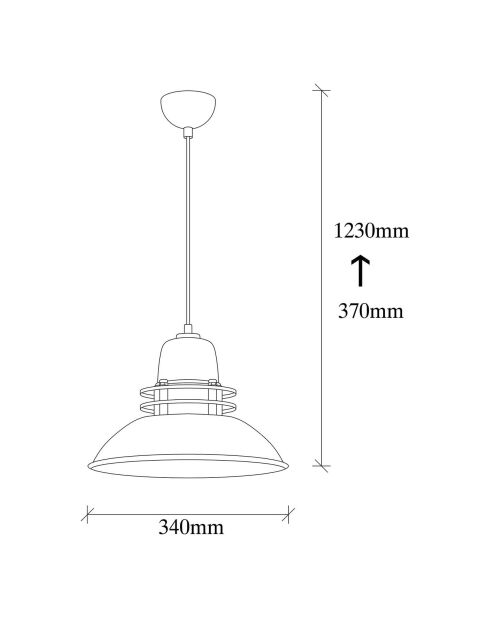 Suspension Berceste noire - 34x34x123 cm