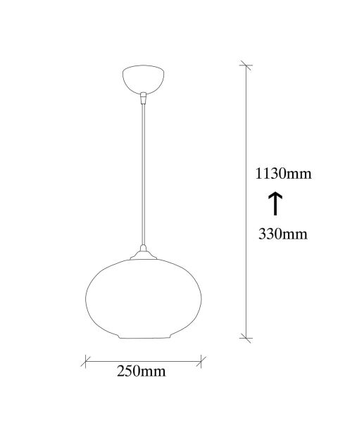 Suspension Camini miel/noir - 25x113 cm