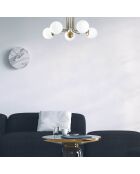 Plafonnier Daisy blanc/doré - 80x80x34 cm