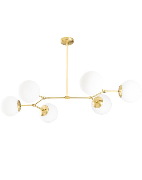 Plafonnier Damar jaune/blanc - 100x58x80 cm