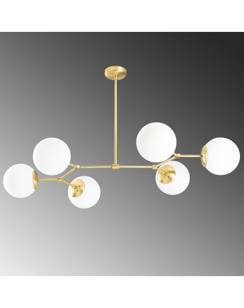 Plafonnier Damar jaune/blanc - 100x58x80 cm