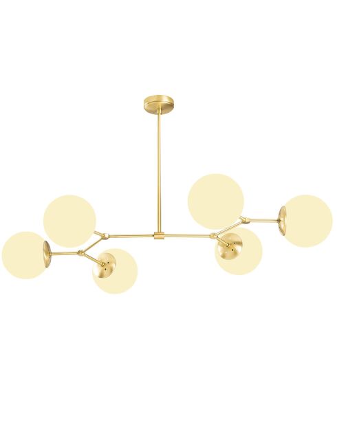 Plafonnier Damar jaune/blanc - 100x58x80 cm