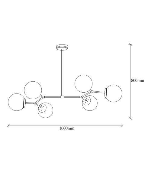 Plafonnier Damar jaune/blanc - 100x58x80 cm