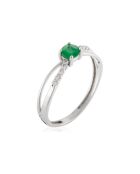 Anello So Green Emerald in oro bianco 0,24 ct