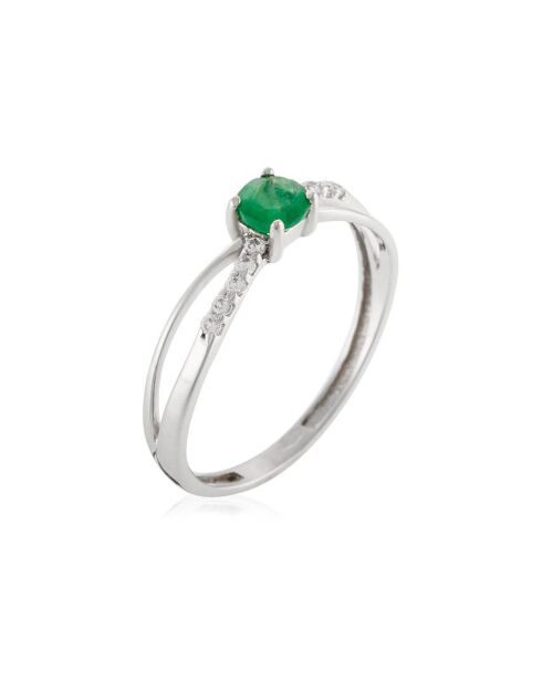 Anello So Green Emerald in oro bianco 0,24 ct