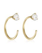 Boucles d'oreilles Arc brillant or jaune