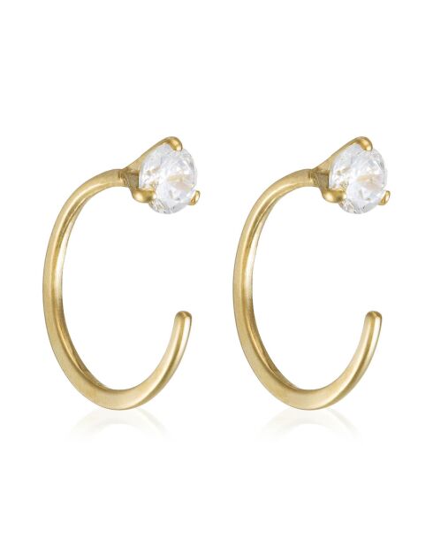 Boucles d'oreilles Arc brillant or jaune