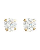 Boucles d'oreilles Puces or jaune