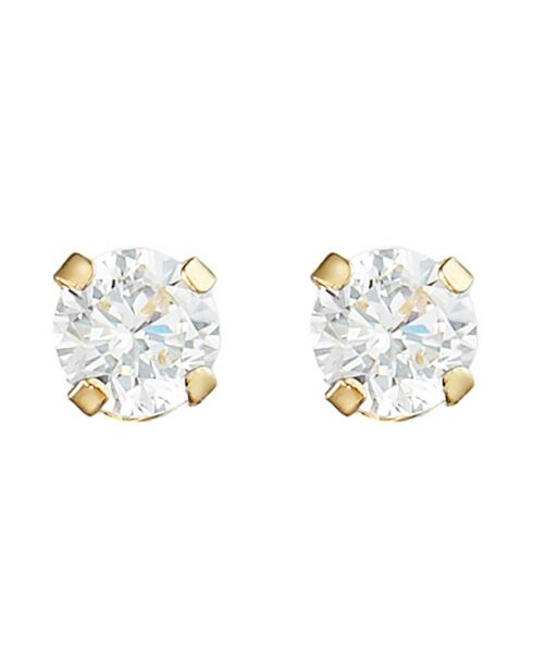 Boucles d'oreilles Puces or jaune
