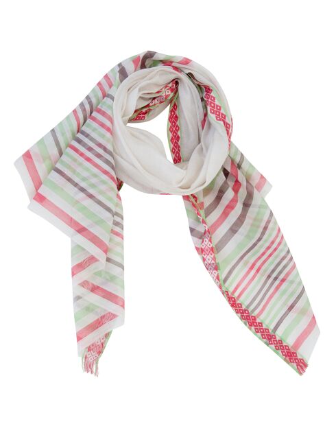 Étole Maria en Coton & Soie mélangés beige - 90x180 cm