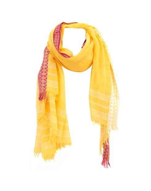Étole Solila en Coton & Viscose jaune - 120x180 cm